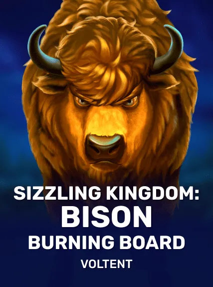 Sizzling Kingdom: Bison Burning Board game tile